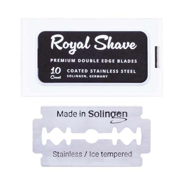 Royal Shave Premium Double Edge Stainless Steel Blades, 10 Count