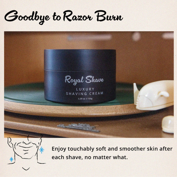 Royal Shave Luxury Shaving Cream- Bergamot, Sandalwood, or Sweet Tobacco, 5.3 fl oz