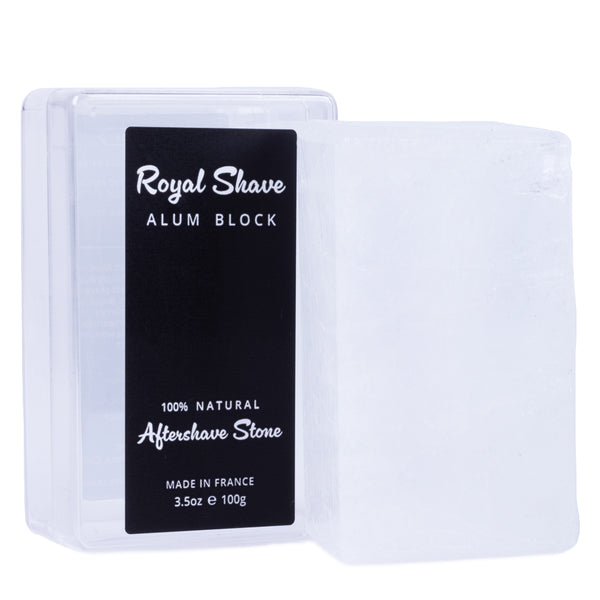 Royal Shave Natural Alum Aftershave Stone w/ Travel Case