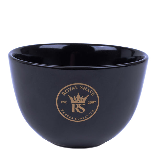Royal Shave Black Ceramic Shaving Bowl, Large