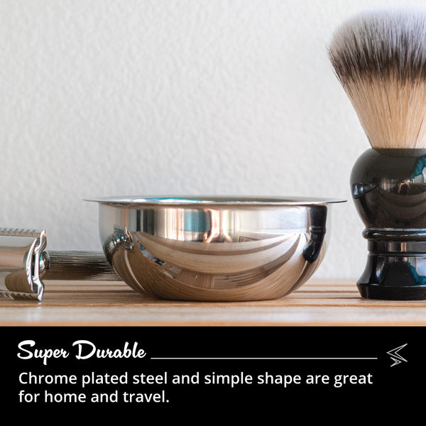 Royal Shave Premium Chrome-Plated Shaving Bowl