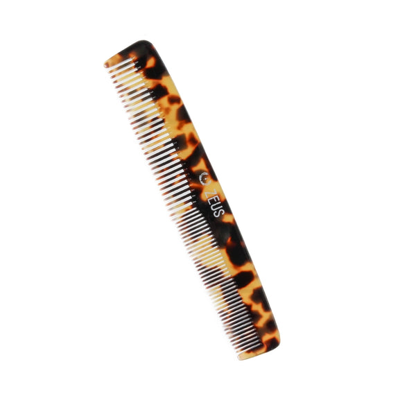 Zeus Handmade Saw-Cut Beard Comb, Tortoiseshell