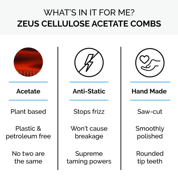 Zeus Folding Mustache Comb - K11