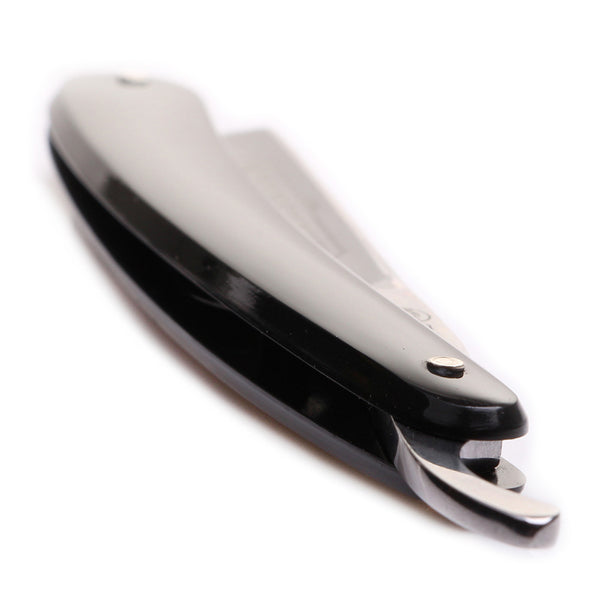 Dovo Best Quality 6-8" Full Hollow Carbon Steel Straight Razor - Black Celluloid