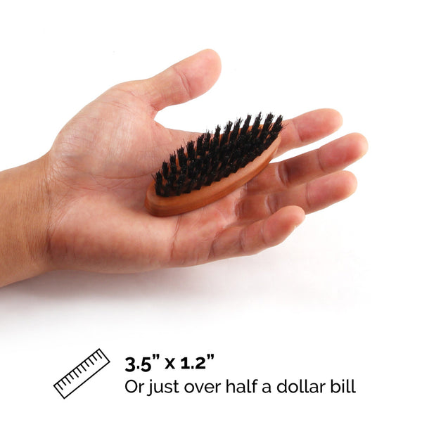Zeus Pocket Beard Brush, 100% Boar Bristle, Firm - N91
