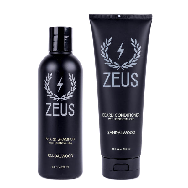 Zeus Beard Shampoo and Conditioner Set, 8 fl oz