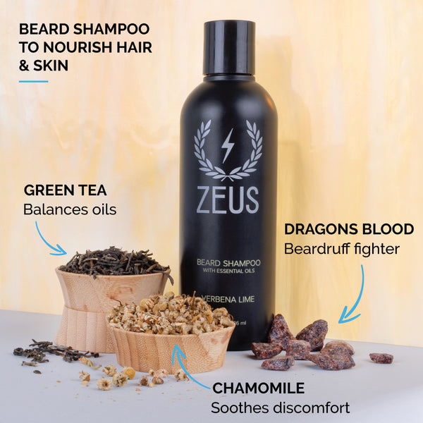 Zeus Beard Shampoo and Conditioner Set, 8 fl oz