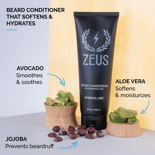 Zeus Beard Shampoo and Conditioner Set, 8 fl oz