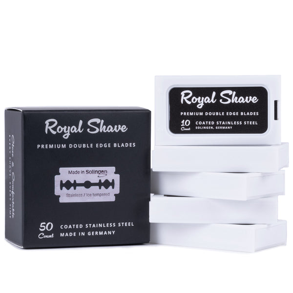 Royal Shave Premium Double Edge Stainless Steel Blades, 50 Count