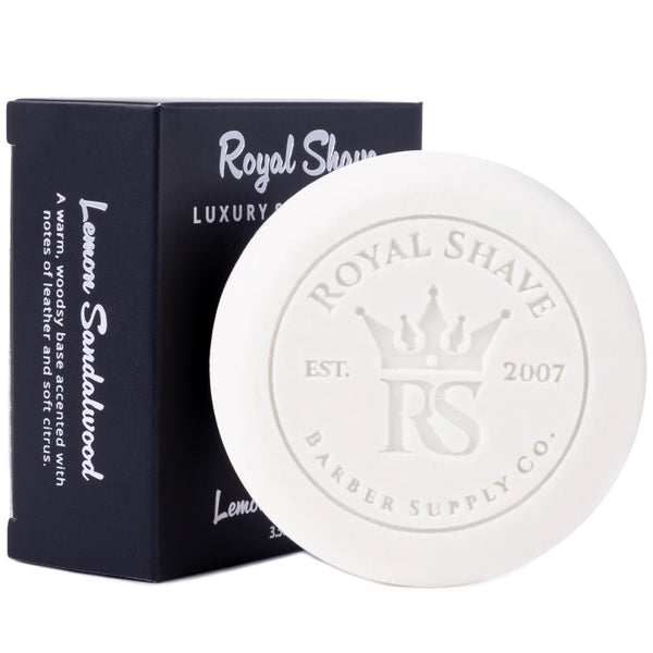 Royal Shave Shaving Soap Puck Refill, Lemon Sandalwood, 3.5 oz