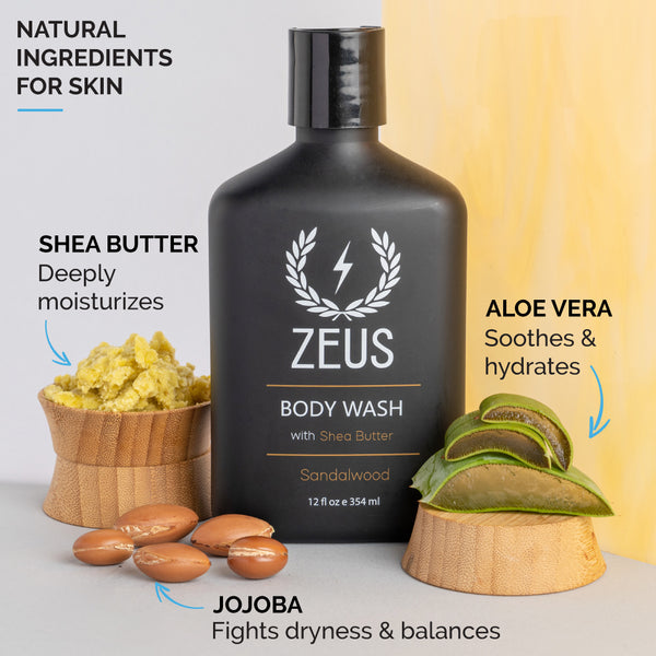 Zeus Body Wash, Sandalwood, 12 fl oz