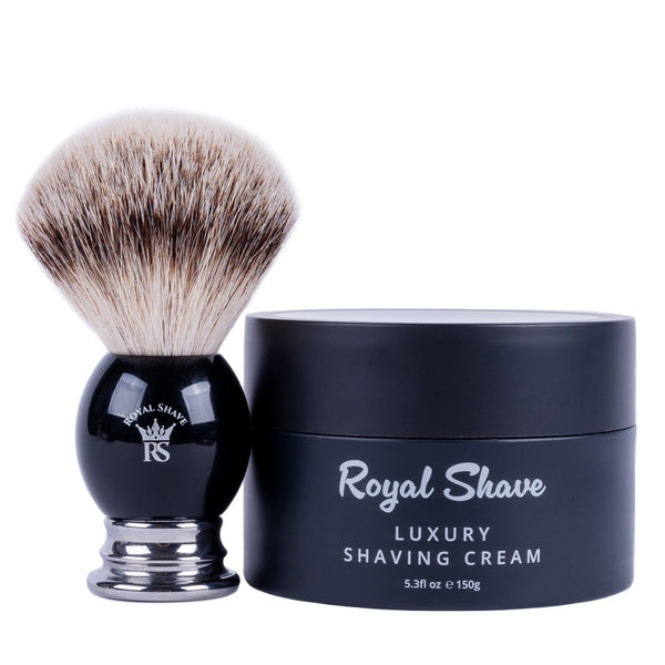 Royal Shave Luxury Shaving Cream & Badger Shaving Brush Set