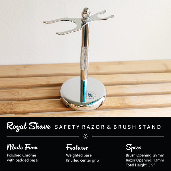 Royal Shave 4-Piece Add-On Safety Razor Accessory Set