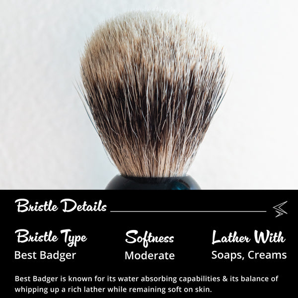 Royal Shave PB2 Best Badger Shaving Brush, Black Resin