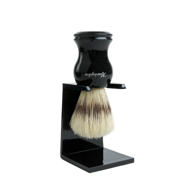 Kensington Boar Shaving Brush & Stand, Gloss Handle