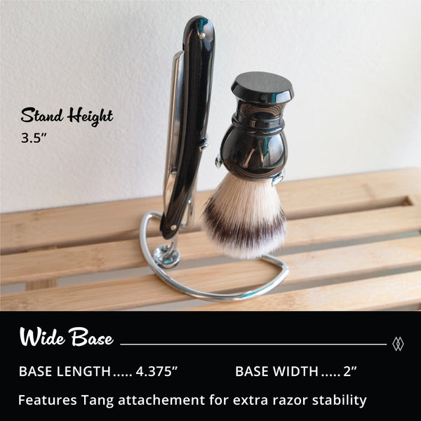 Royal Shave Straight Razor and Brush Stand