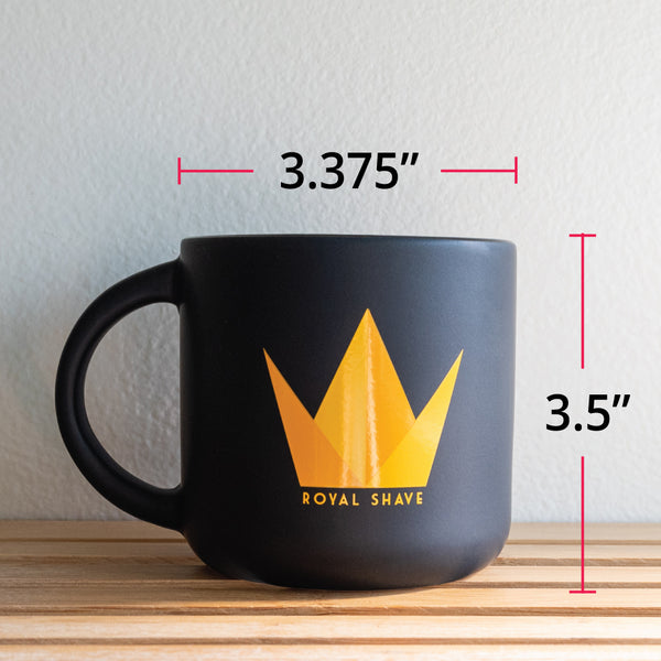 Royal Shave Black Origami Ceramic Shaving Mug, Limited Edition