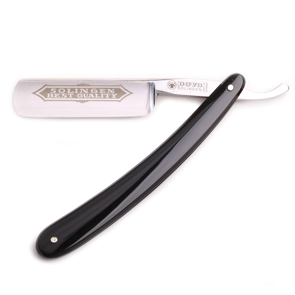 Dovo Best Quality 6-8" Full Hollow Carbon Steel Straight Razor - Black Celluloid