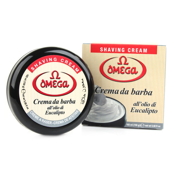 Omega Hard Shaving Cream in Bowl, 5.57 fl oz