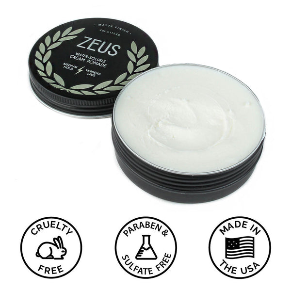 Zeus Cream Pomade, Verbena Lime, 4 oz